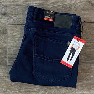 Buffalo David Bitton SAM Jeans Mens 34 x 30 Navy Blue Denim Slim Fit Straight
